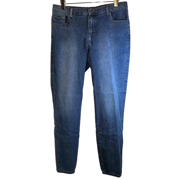 Kuhl Jeans Kontour Flex Womens Sz 16 33 Blue Skinny Medium Wash Mid Rise $109 - Picture 2 of 16